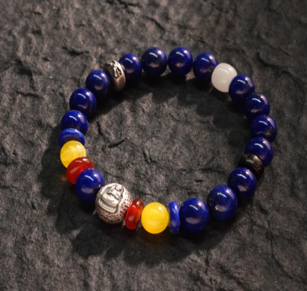 1 SPIRITUAL CLARITY AKSHOBHYA LAPIS LAZULI BUDDHA BRACELET