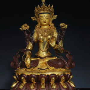 1 Old Tibet Tibetan Buddhism temple Bronze gilt white tara Bodhisattva statue