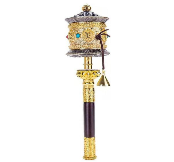 Copper Large Hand Held Prayer Wheel