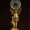 Old Tibet Tibetan Buddhism temple Bronze gilt white tara bodhisattva statue