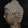 Old Tibet Buddhism Temple Bronze Gilt Shakyamuni Amitabha Buddha Head Statue