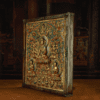 4 RADIANCE OF COMPASSION – 19TH CENTURY GILT COPPER JOWO BUDDHA WALL THANGKA