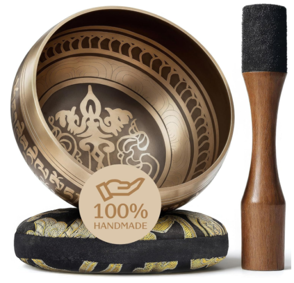 Handmade Tibetan Etched Singing Bowl