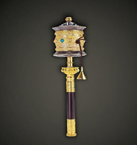 Copper Large Hand Held Prayer Wheel