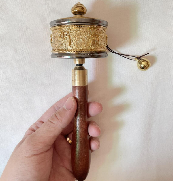 Copper Hand Held Prayer Wheel