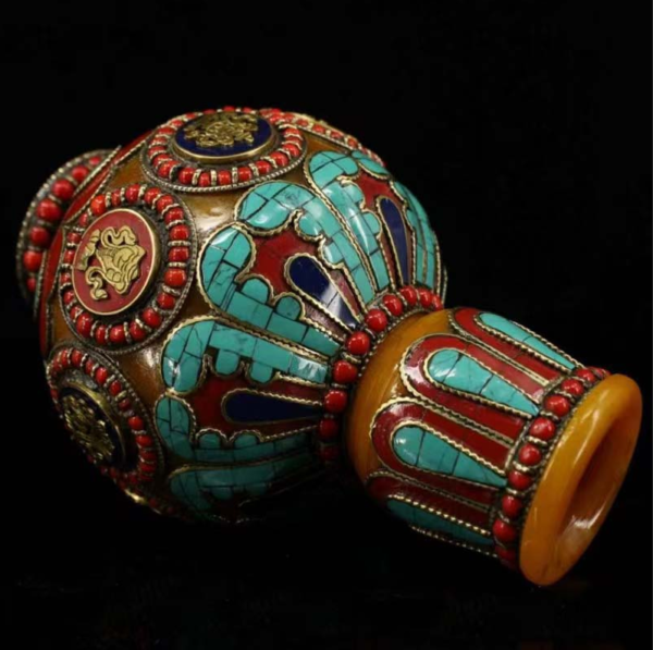 SUKHAVATI YELLOW JAMBHALA FORTUNE EIGHT AUSPICIOUS BOTTLE FOR ELIMINATING POVERTY