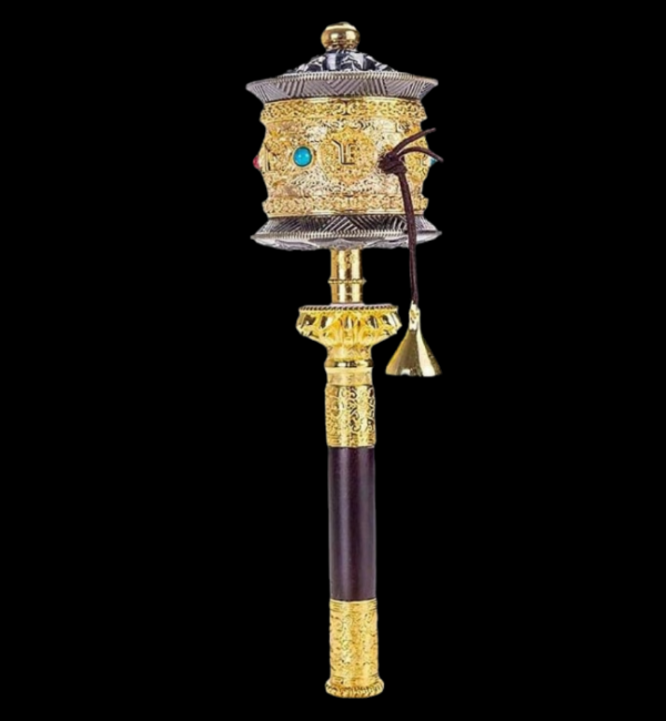 Copper Large Hand Held Prayer Wheel