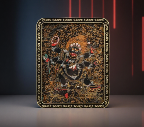 Brass Tibetan Amulet  Thangka Pendant Buddhist