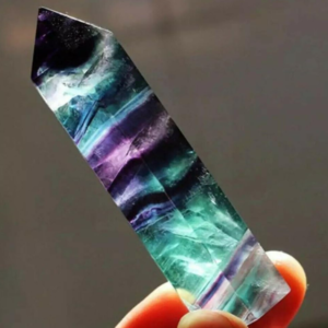 Fluorite Crystals Obelisk Colorful Stone Point Hexagonal Column Crystal