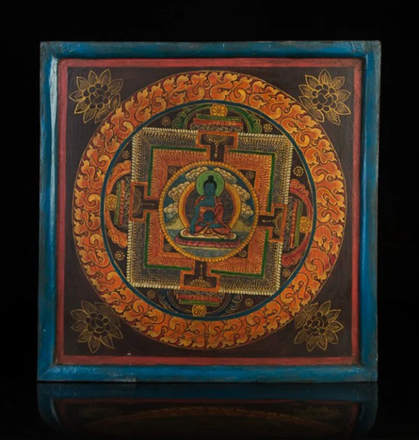 微信图片_20251216212131 19TH CENTURY BHAISAJYAGURU BUTSUDAN WOODBLOCK TIBETAN ANTIQUE