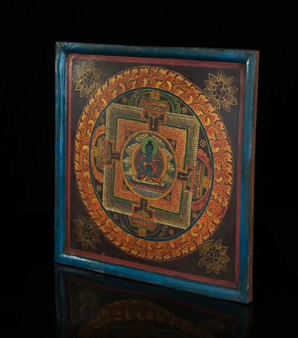 微信图片_20251216212152 19TH CENTURY BHAISAJYAGURU BUTSUDAN WOODBLOCK TIBETAN ANTIQUE
