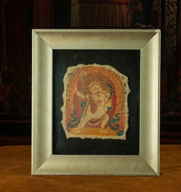 20TH CENTURY WHITE TWO-ARMED MAHAKALA DOUBLE B
